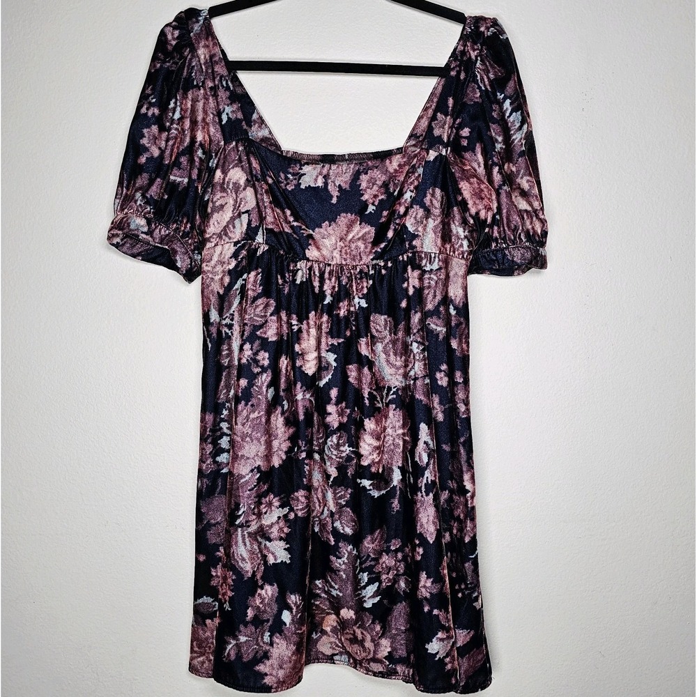 Urban Outfitters Womens Medium Milkmaid Babydoll Dress Whimsygoth Velvet